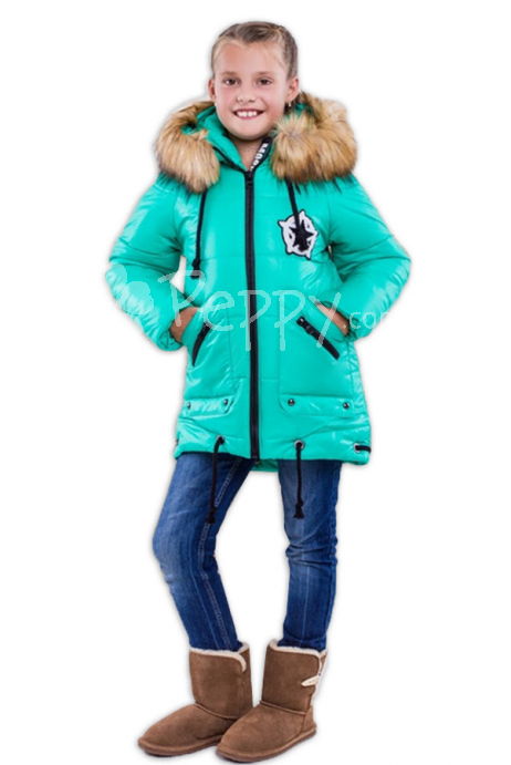 Детская зимняя удлиненная куртка Barbarris  для девочки