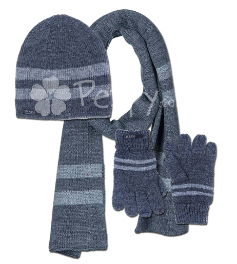  Детский набор шапка, шарф и перчатки Tiffosi для мальчика